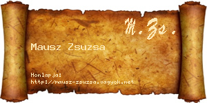 Mausz Zsuzsa névjegykártya