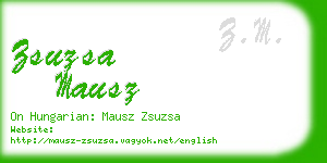 zsuzsa mausz business card